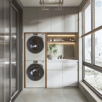 Modern balcony laundry room 3d model