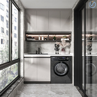 Modern balcony laundry room 3d model