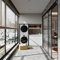 Modern Modern balcony laundry room 3d model 3D Model | VR File | 3DMili